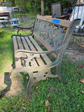 Regalia Wooden and Cast Iron Outdoor Bench