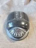 Hand Carved Egyptian Folk Art Black Stone Scarab