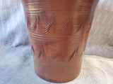 Signed Brown Glazed Pottery Planter