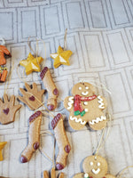 Lot of Small Gingerbread Christmas Ornaments