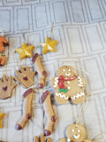 Lot of Small Gingerbread Christmas Ornaments