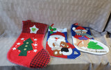 (A) Lot of 3 Christmas Stockings