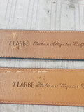 Pair of Talbots Italian Alligator Calfskin Belts—Women's Size XL