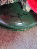 Byers' Choice Carolers Colonial Williamsburg Signed "Woman Holding Apple Cone" Figurine AS IS—READ DESCRIPTION CAREFULLY**