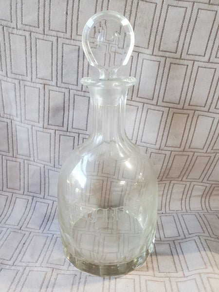 (A) Clear Glass "Claret" Decanter