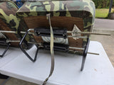 Two Camo Patterned Folding Swivel Boat Seats w/Clamps