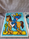(C) Pair of Vintage Playskool Wood Puzzles
