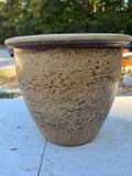 Tan/Brown Glazed Pottery Planter