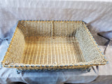 Woven Storage Basket with Metal Frame