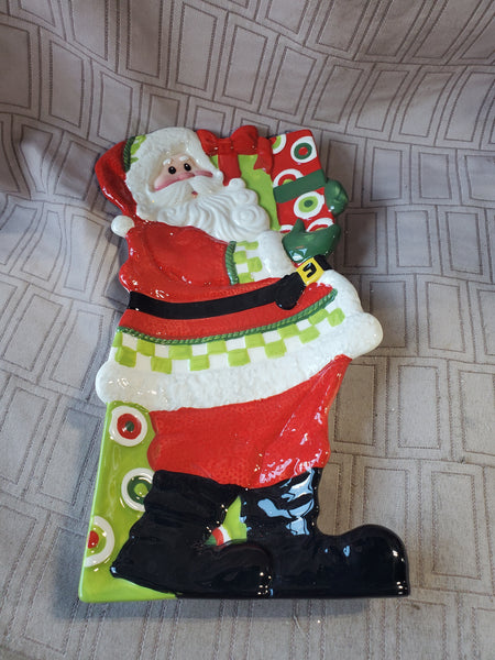 Fitz and Floyd "Holiday Cheer" Santa Plate