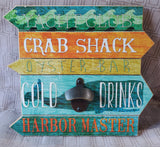 Wooden Dock Sign Wall Hanging Bottle Opener