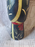 Wooden Kokeshi Doll with Black Kimono