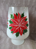 Glass Poinsettia Trifle Dish