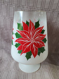 Glass Poinsettia Trifle Dish