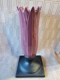 Purple Tulip Pedestal Vase