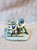 Lang & Wise 1997 Colonial Williamsburg Man and Boy Wittling Figurine