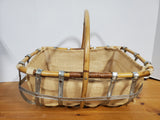 Wooden and Metal Frame Basket