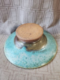 Blue Glazed Pottery Trinket Dish
