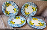 Set of 4 Colonial Williamsburg Melamine Lemon Dinner Plates