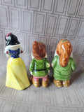Walt Disney Productions Ceramic Snow White, Sleepy, and Bashful Figurine Set
