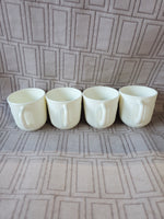Set of 4 White Demitasses