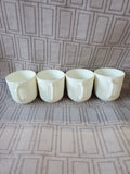 Set of 4 White Demitasses