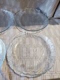 Set of 9 Pressed Glass Floral Salad Plates