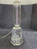 Lucite Lamp w/Oval Shade, Heavyweight, Works