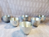 (B) 6 Piece Lot of Assorted Pewter Jefferson Cups