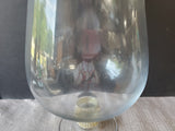 Rhinestone Embellished Clear Glass Goblet Vase