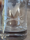 5 Piece UVA Clear Glass Decanter and Lowball Tumbler Set