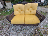 Lloyd Loom Wicker Loveseat w/Cushions
