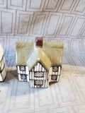 Pair of Mudlen End Studio Pottery Miniature Cottage Figurines