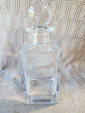 Tiffany & Co. Etched Crystal Square Decanter—Initial "E"