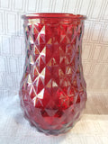 Ruby Red Glass Vase