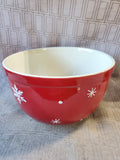 Longaberger Red Snowflake Mixing Bowl