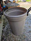 Rubbermaid Wheeled Trashcan - No Lid, Holes in Bottom