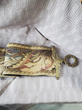 Tapestry Bell Bull with Ornate Brass Hanging Ring