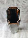 Signed Robin Cage Brown Glazed Pottery Vase