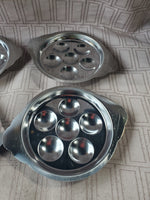 Set of 4 Stainless Steel Escargot Trays