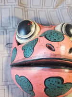 Indonesian Wood Carved Frog Mask