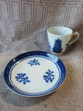 Mottahedeh Vista Alegre Historic Charleston Reproductions "Blue Pineapple" Demitasse and Saucer Set (4 SETS AVAILABLE PRICED INDIVIDUALLY AT $22 EACH)