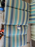 Striped Pair of Hampton Bay Outdoor Chair Cushions