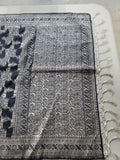 Black and Silver Toned Paisley Table Runner