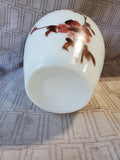Hand Painted Milk Glass Vase