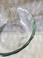 Scalloped Edge Glass Salad Bowl
