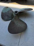 Vintage 3-Blade 17" Brass/Bronze Boat Propeller (C)