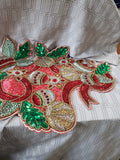 Embroidered and Beaded Table Runner