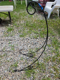 Black Metal Hanging Planter Stands (two available, priced separately)