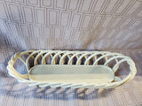Eucalyptus Stoneware Cream Colored Bread Basket